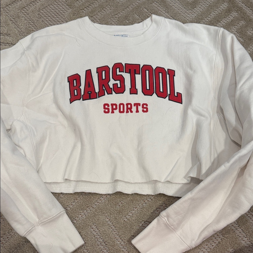Barstool sports crop crewneck sweatshirt